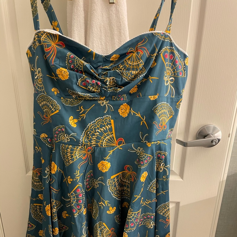 NWT pinup girl clothing Spanish fans dress 4x